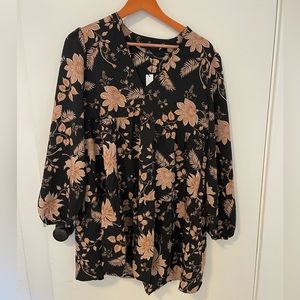 Sanctuary printed baby doll dress mini